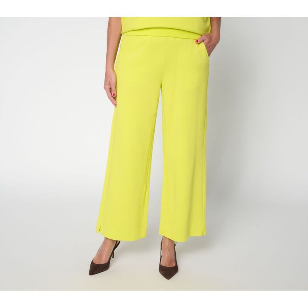 Carla Rockmore Collection Women's Pants Sz M French Terry Ankle Green
